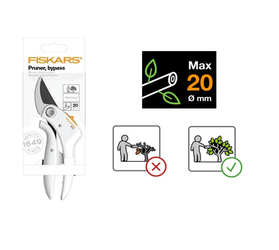 Fiskars Power Lever Bypass Pruner - (111610) - Acacia Garden Center