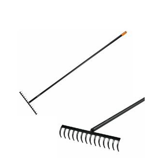 Fiskars Solid Leaf Rake with Handle - (135715) - Acacia Garden Center