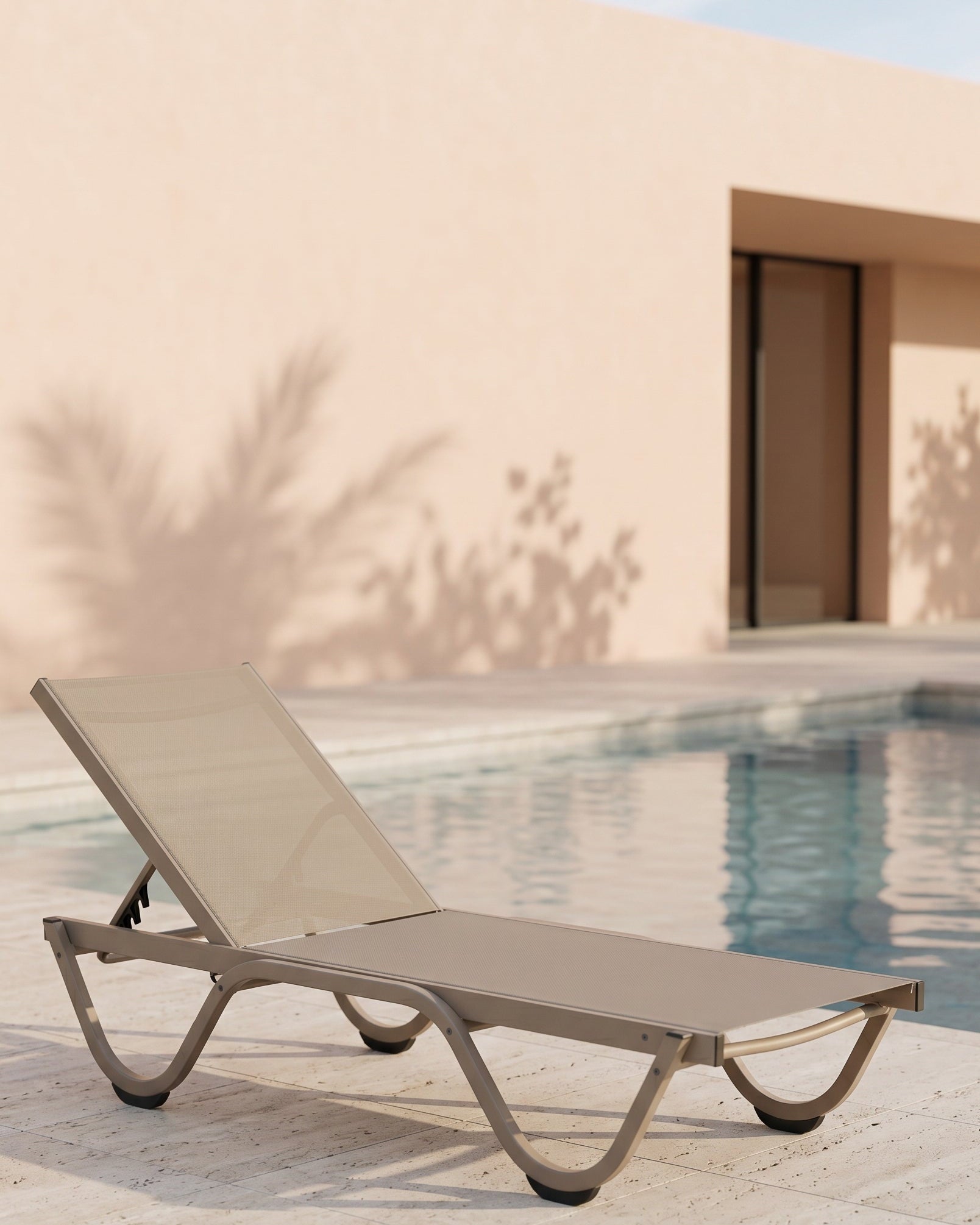 Gala Sunbed Cappuccino Taupe (Terazzi) | Adjustable Lounger - Acacia Garden Center