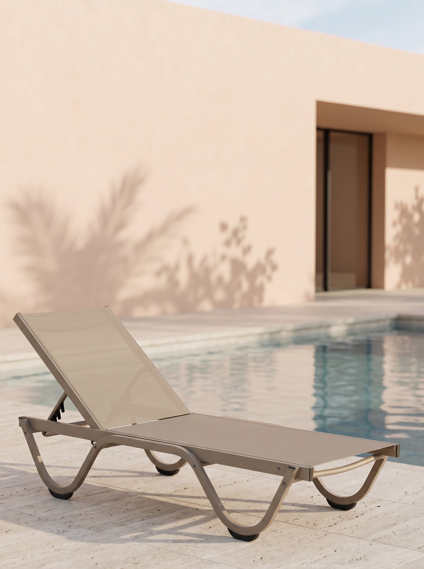 Gala Sunbed Cappuccino Taupe (Terazzi) | Adjustable Lounger - Acacia Garden Center