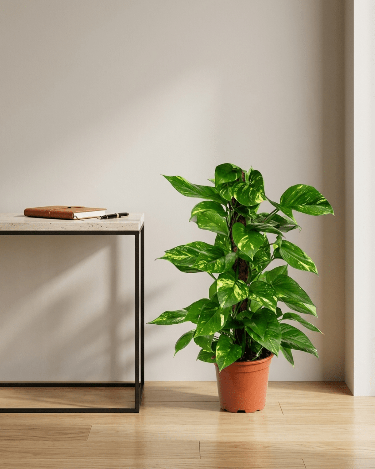 Golden Pothos on Moss Stick (Epipremnum aureum) | Climbing, 60–120 cm - Acacia Garden Center