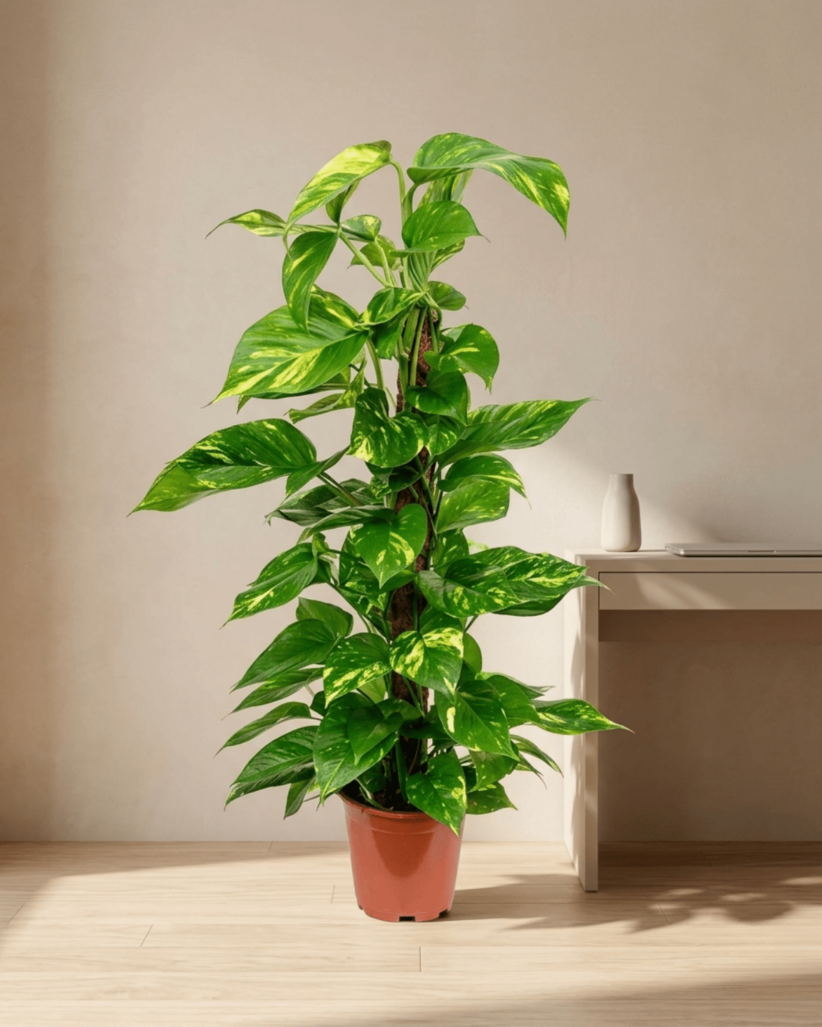 Golden Pothos on Moss Stick (Epipremnum aureum) | Climbing, 60–120 cm - Acacia Garden Center