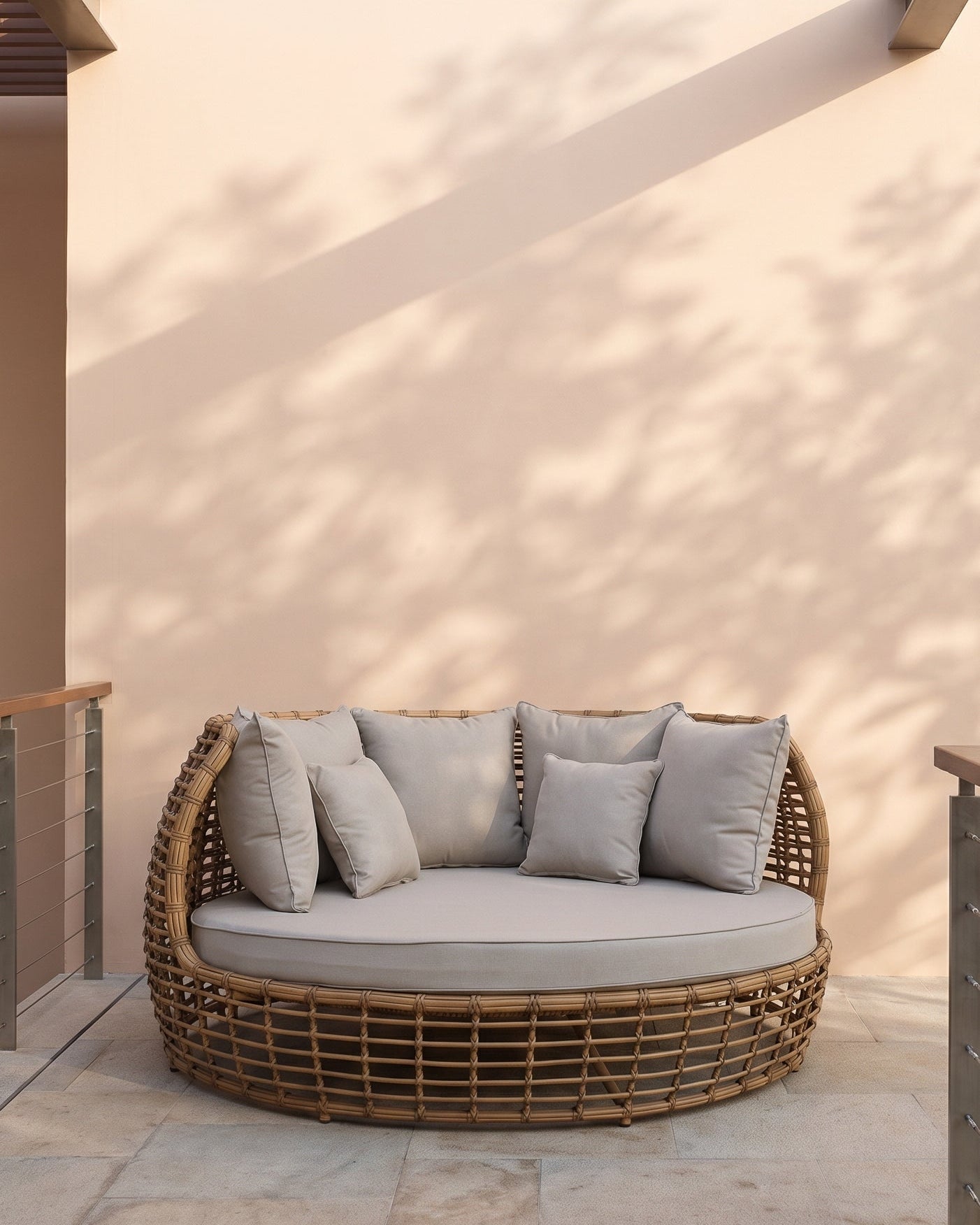 Grand Open Daybed | Poly Bamboo Wicker, 180 cm Wide - Acacia Garden Center