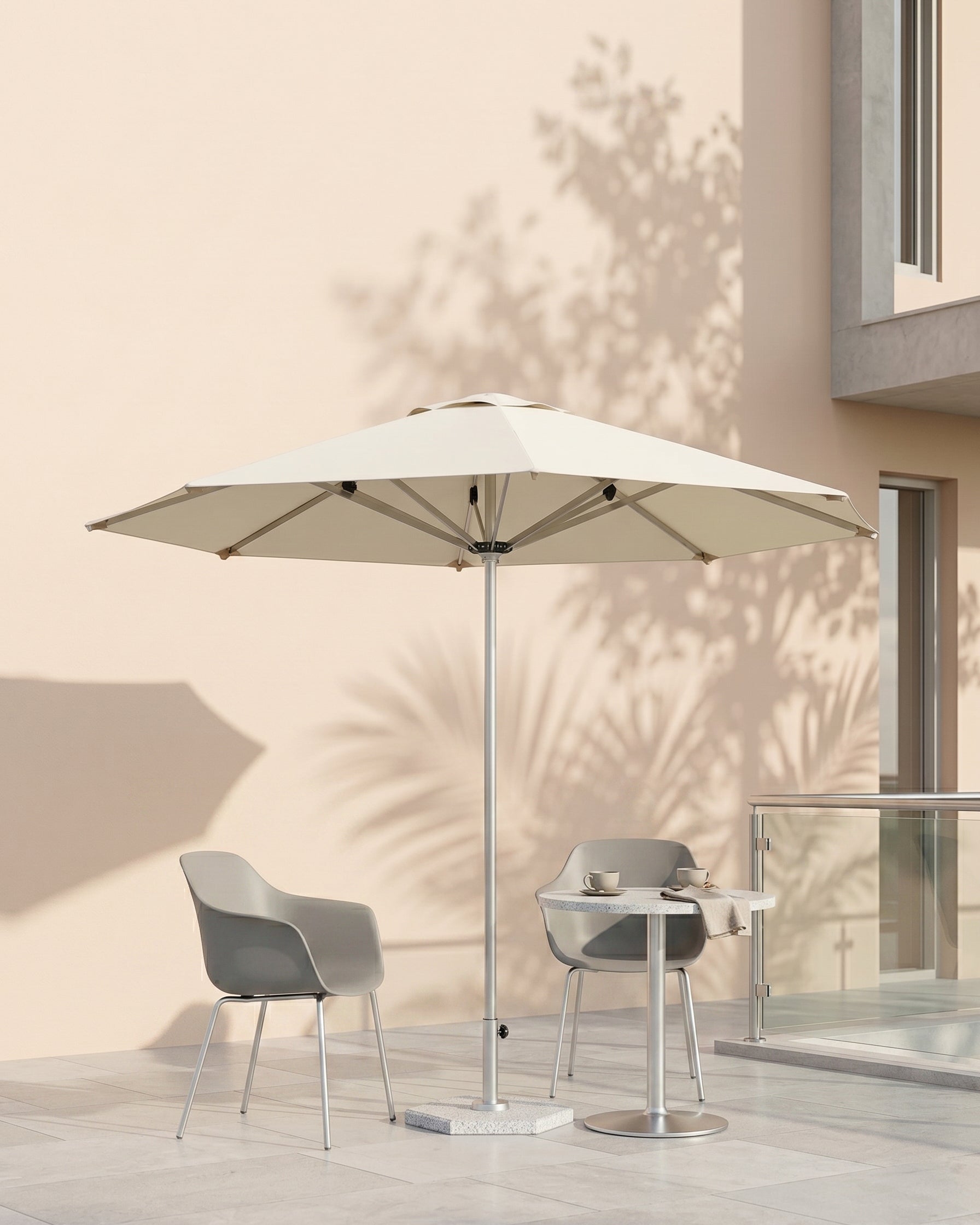 Granite Base Patio Garden Umbrella 290x250cm - Acacia Garden Center