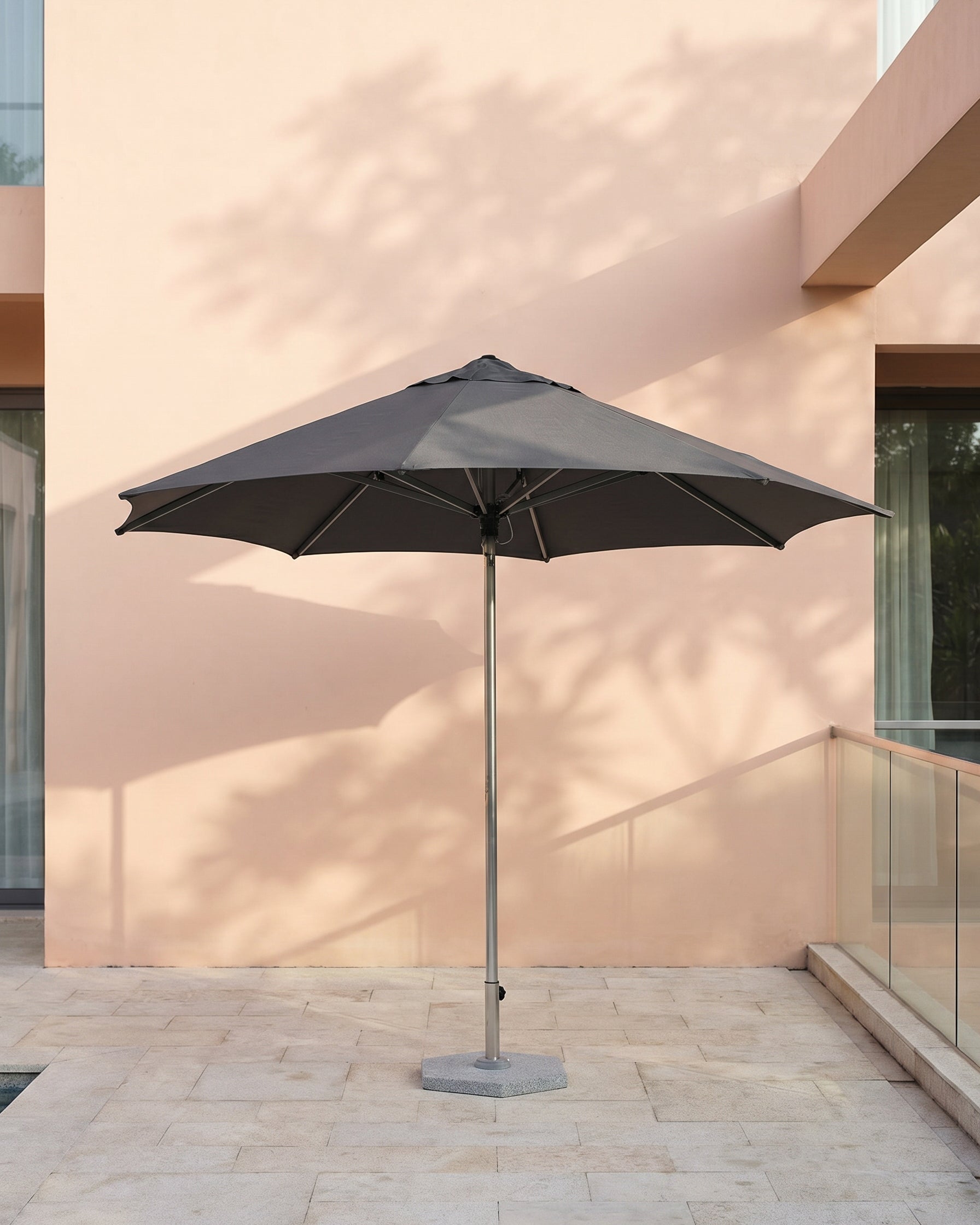 Granite Base Patio Garden Umbrella 290x250cm - Acacia Garden Center