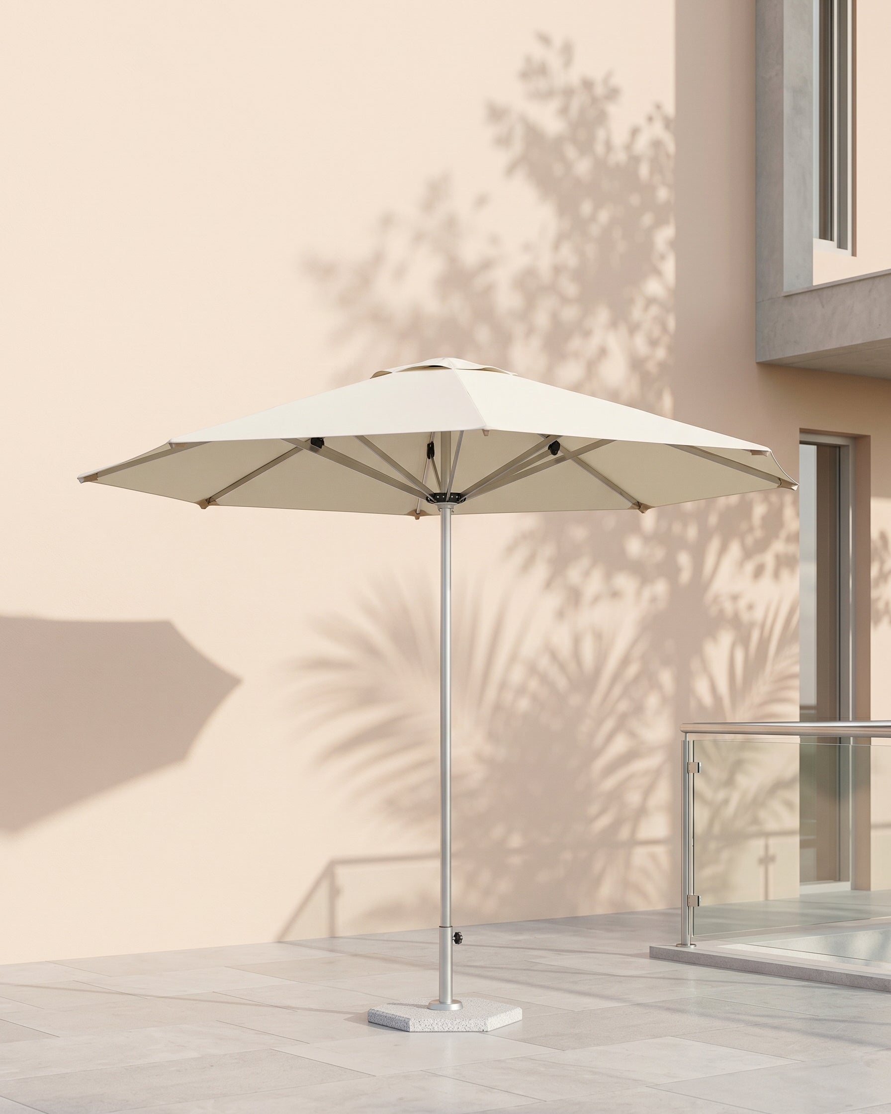 Granite Base Patio Garden Umbrella 290x250cm - Acacia Garden Center