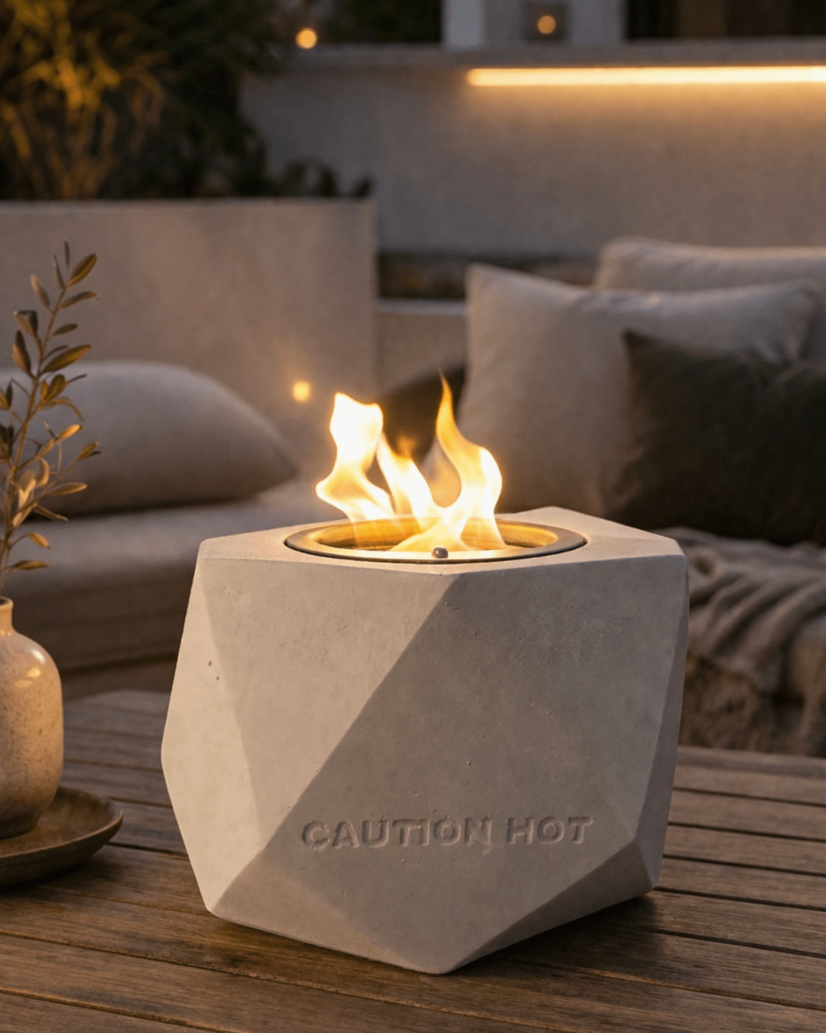 GRC Table Top Fire Pit - Acacia Garden Center