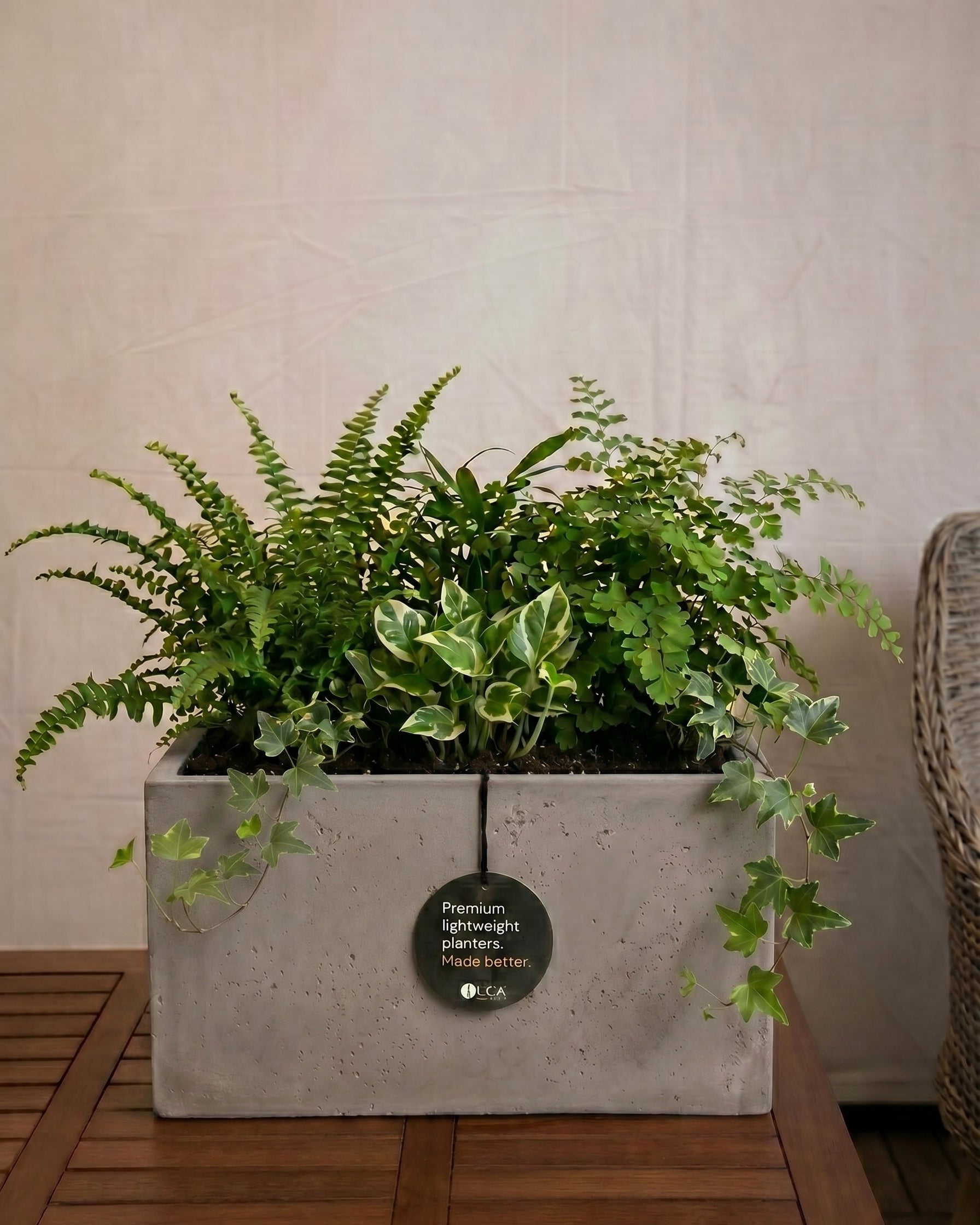 Grigio Box Planter | Rectangular Trough - Acacia Garden Center