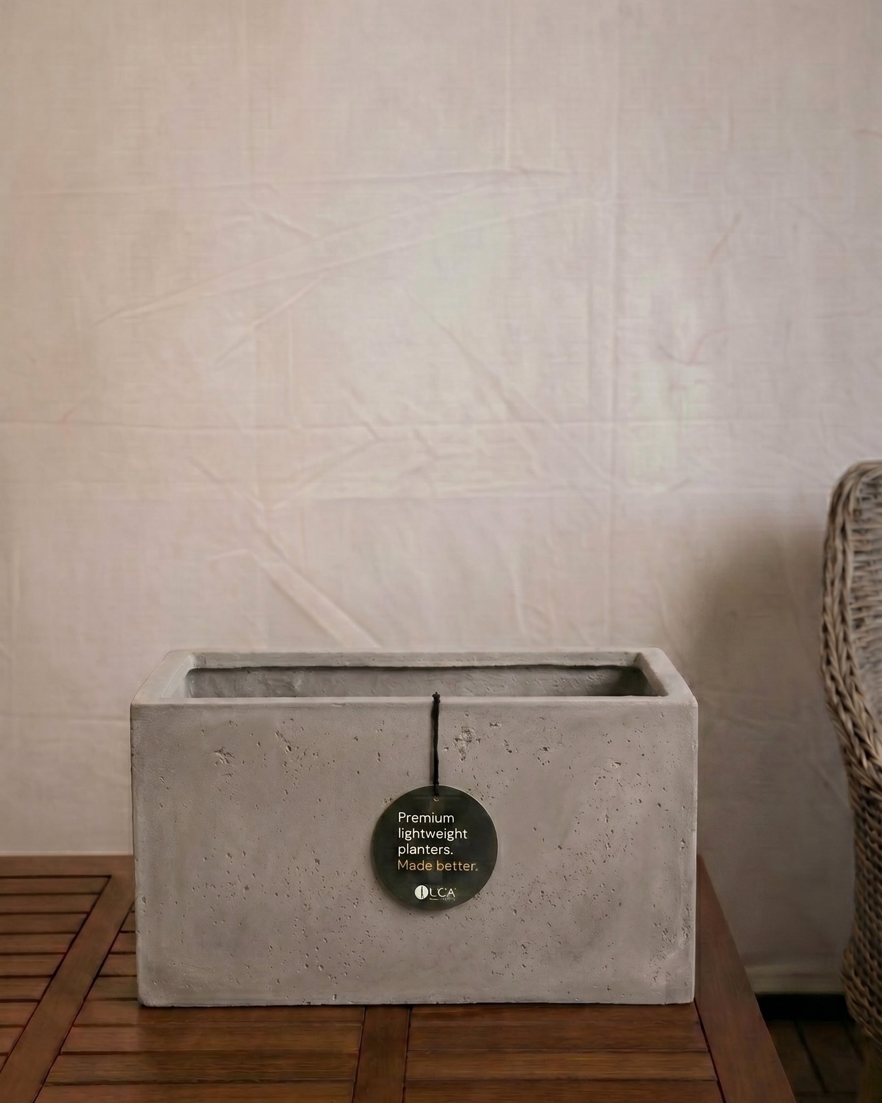 Grigio Box Planter | Rectangular Trough - Acacia Garden Center