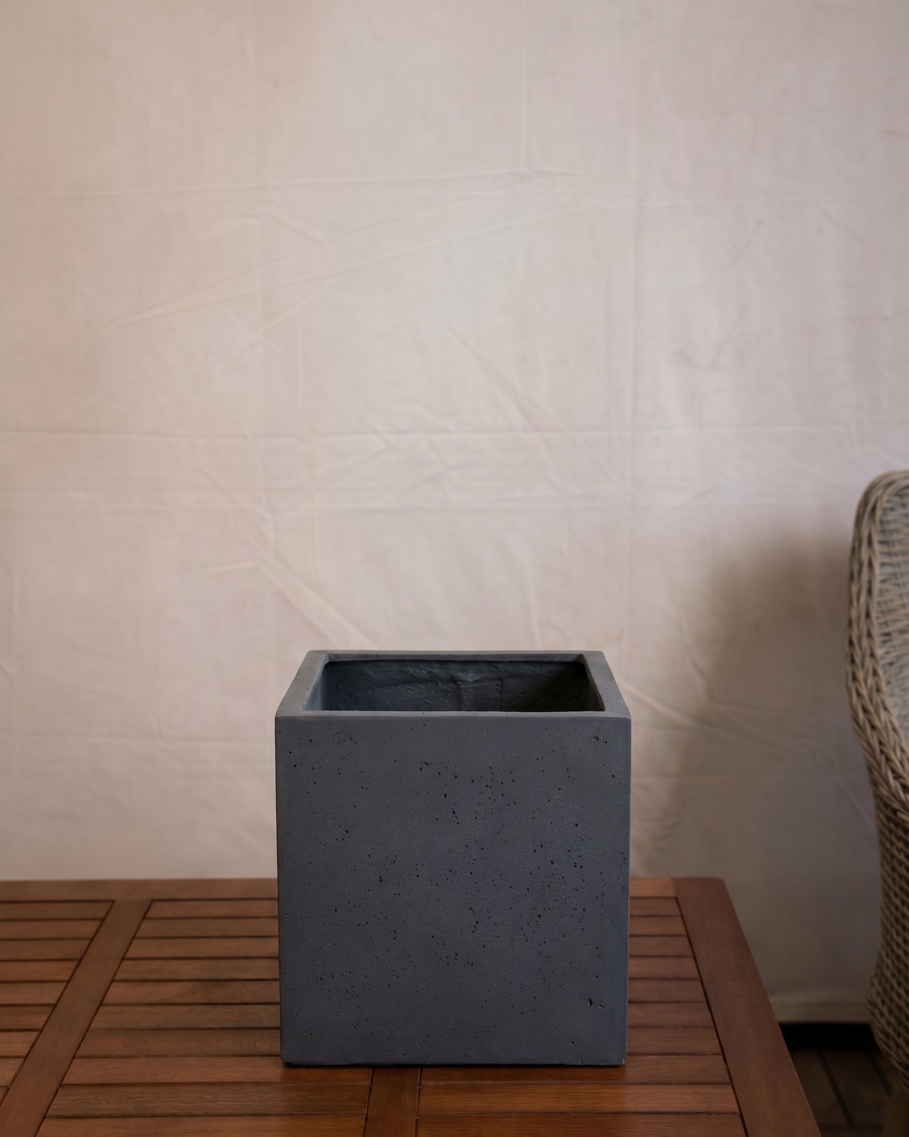 Grigio Cube Planter | Square Pot - Acacia Garden Center