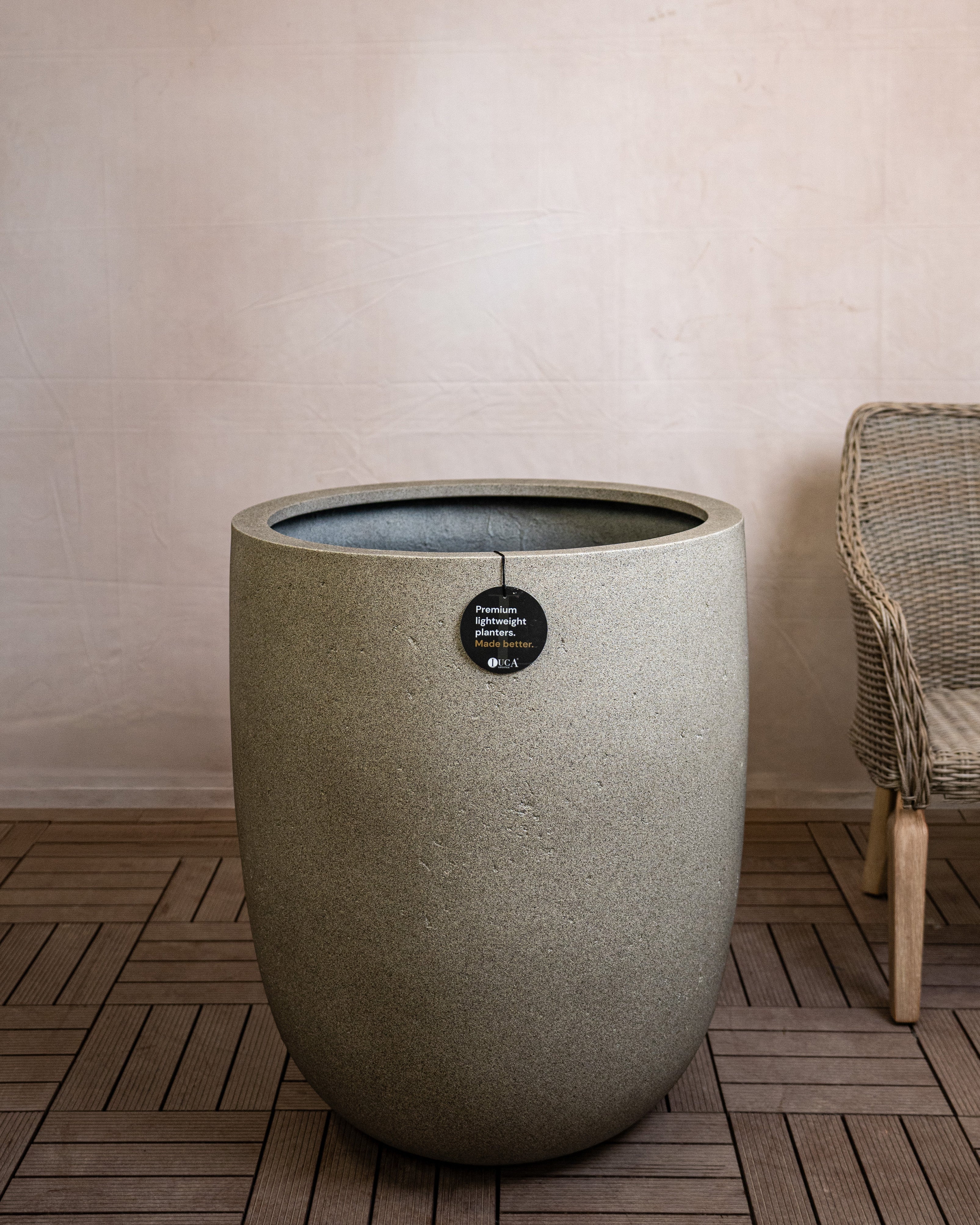 Grigio Tall Egg Pot | Premium Planter, Dia. 30–88 cm - Acacia Garden Center