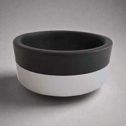 Hand Painted Round Pot | Two - Tone Design, 3 Sizes - Acacia Garden Center
