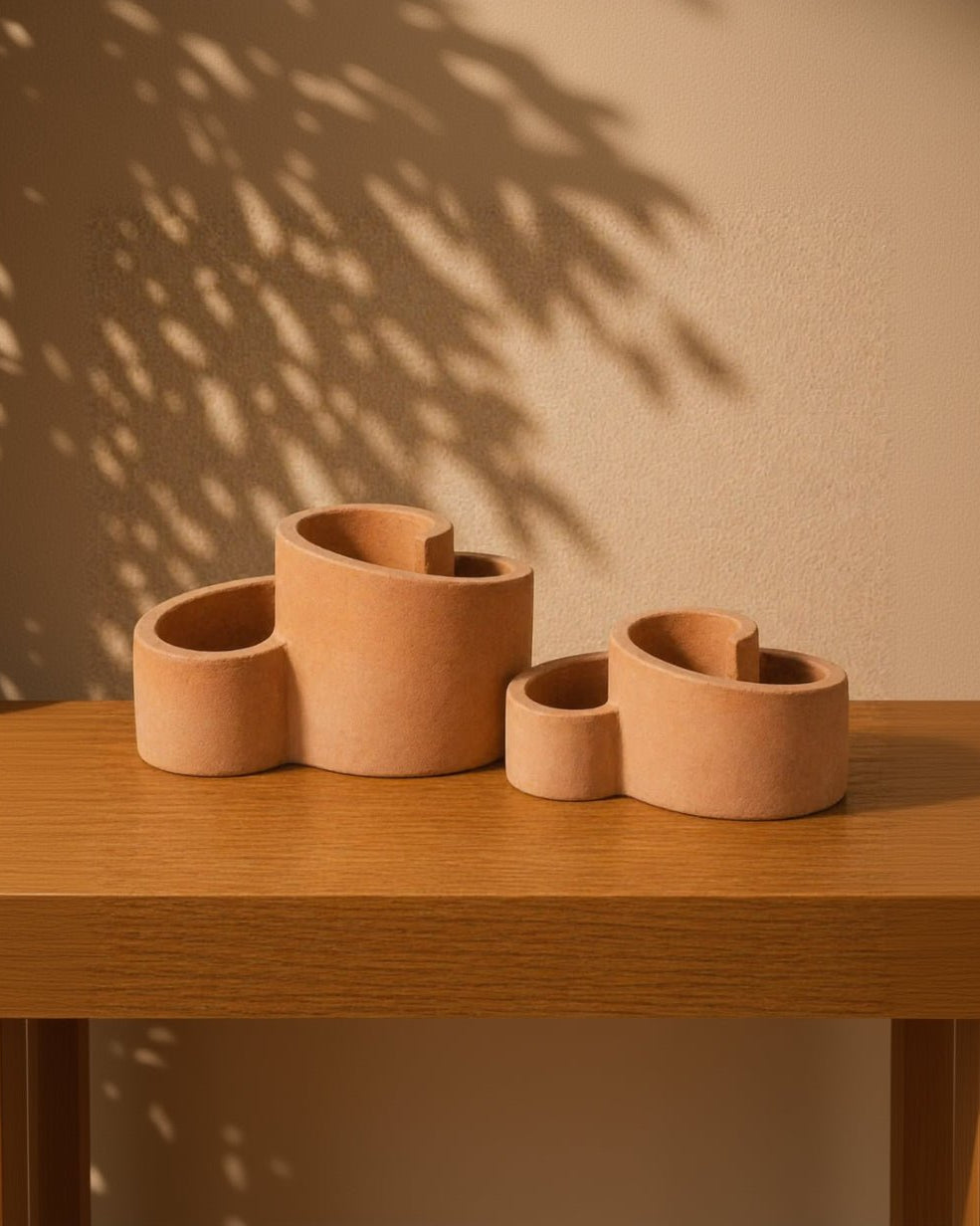 Herb Spiral Planter (Degrea Terracotta) | Antique Terracotta, Dia. 38–45 cm - Acacia Garden Center