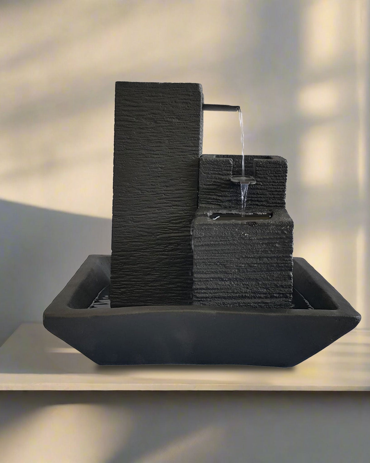 Indoor Tabletop Water Fountain (SF40) | Decorative Desk Feature - Acacia Garden Center