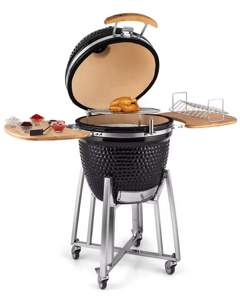 Kimpu Kamado Grill 21″ Deluxe (KS - KP21R) | Ceramic, 3 Colours - Acacia Garden Center