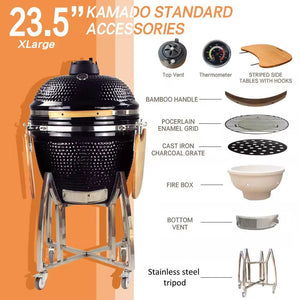 Kimpu Kamado Grill 26'' Deluxe Colors - KP23RGB - 04 - 03 Fuz Ceramic - Acacia Garden Center
