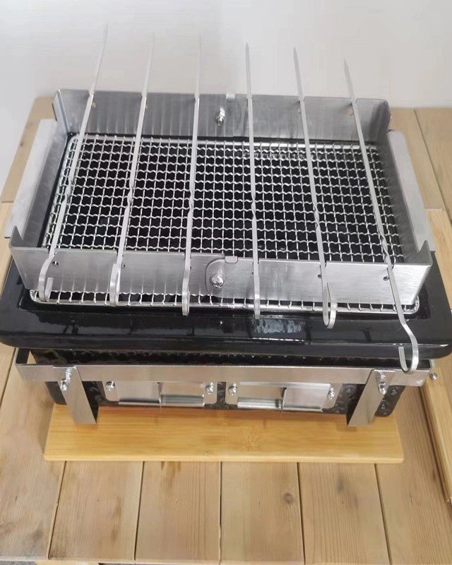 Kimstone Tabletop BBQ Grill 17.5'' KS - T17S - 04 - 03 Black - Acacia Garden Center