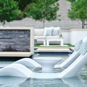 Ledge Lounger Autograph Standard Side Table LL - AG - ST - W - Acacia Garden Center