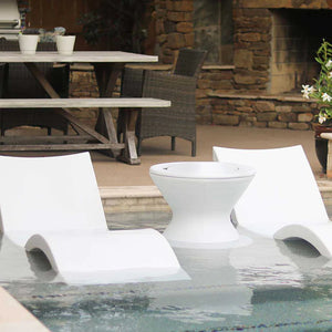 Ledge Lounger Autograph Tall Ice Bin Side Table Without Lid - Acacia Garden Center