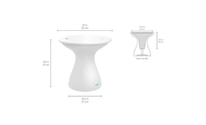 Ledge Lounger Autograph Tall Ice Bin Side Table Without Lid - Acacia Garden Center