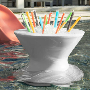 Ledge Lounger Signature 22" Tall Ice Bin Side Table Without Lid - Acacia Garden Center