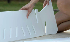 Ledge Lounger Signature Chaise Riser 14" to 15.5" - White - Acacia Garden Center