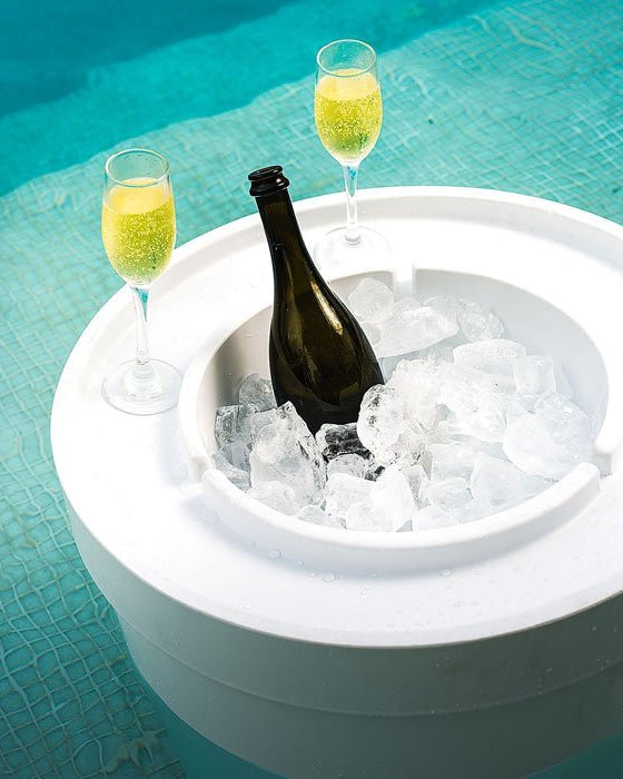 Ledge Lounger Signature Ice Bin Side Table LL - SG - IB - W, White - Acacia Garden Center