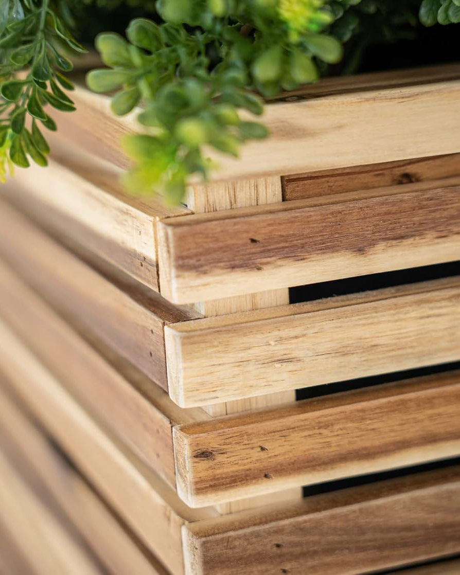 Wooden Luca Lifestyle Marrone Orizzontale Cube - Acacia Garden Center
