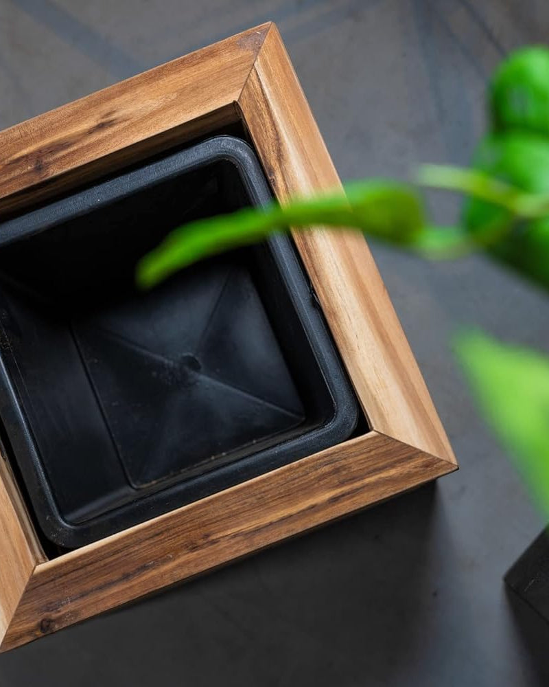 Wooden Luca Lifestyle Marrone Orizzontale Cube - Acacia Garden Center