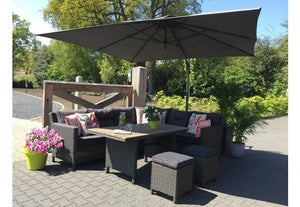 Madison Parasol Monaco Flex III 300x300cm Grade 6 - Acacia Garden Center