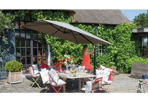 Madison Parasol Monaco Flex III 300x300cm Grade 6 - Acacia Garden Center