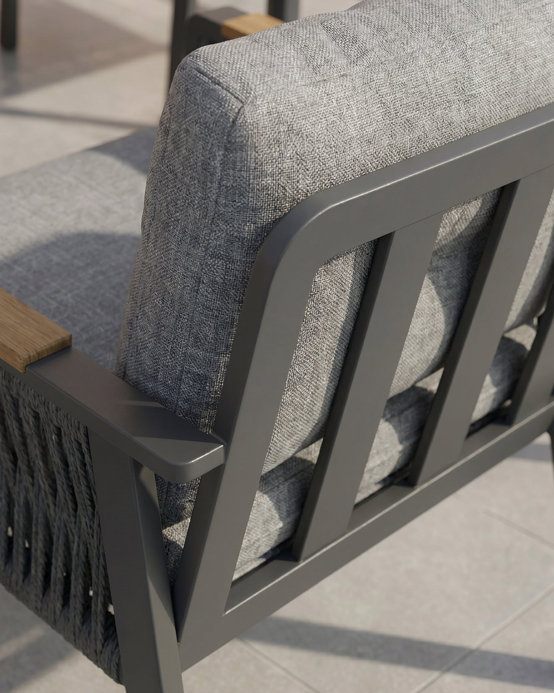 Mykonos Plus Dining Set (Terazzi) | 6 - Seater, Iroko Wood & HPL - Acacia Garden Center