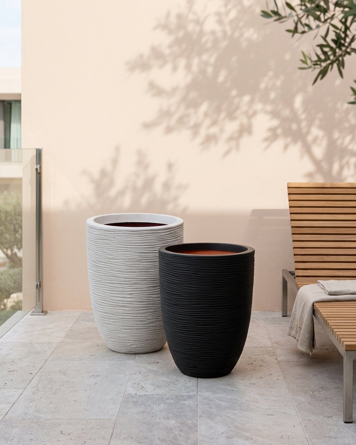 Nature Elegant Low Rib Vase | Multiple Colours - Acacia Garden Center