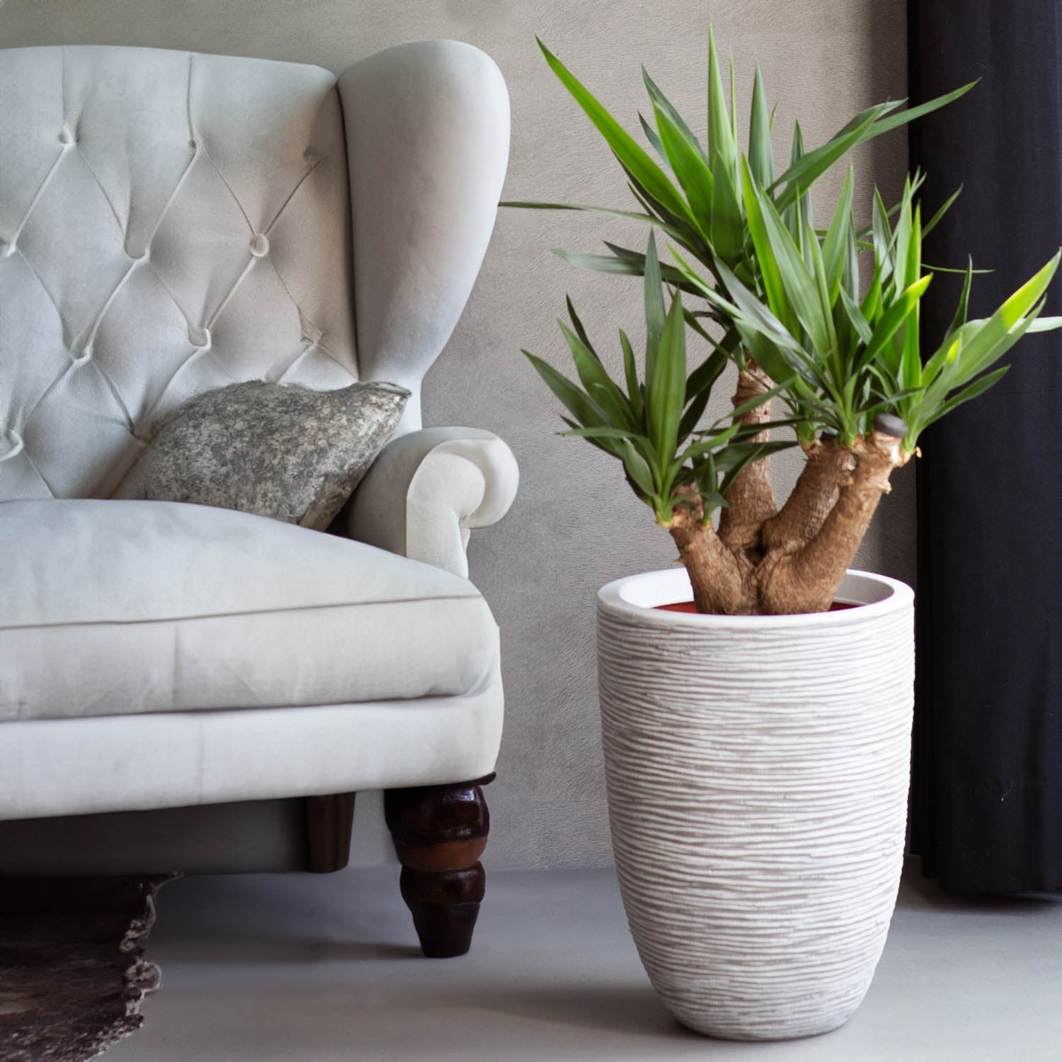 Nature Elegant Low Rib Vase | Multiple Colours - Acacia Garden Center