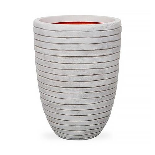 Nature Vase Elegant Low Row - Ivory - Acacia Garden Center