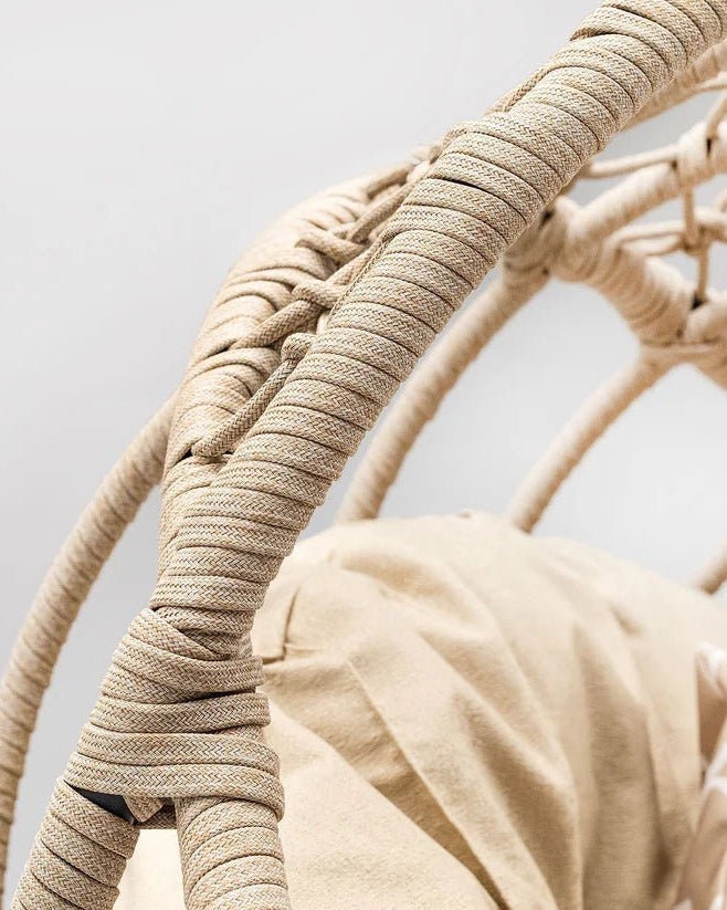 Oscar Single Swing (Terazzi) | Handwoven Luxio Cord, Standing Frame - Acacia Garden Center