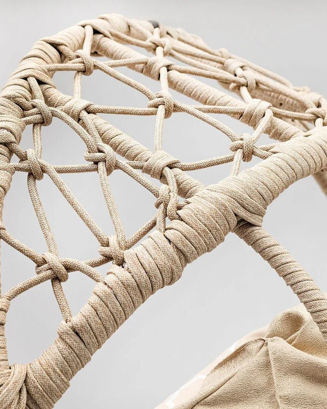 Oscar Single Swing (Terazzi) | Handwoven Luxio Cord, Standing Frame - Acacia Garden Center