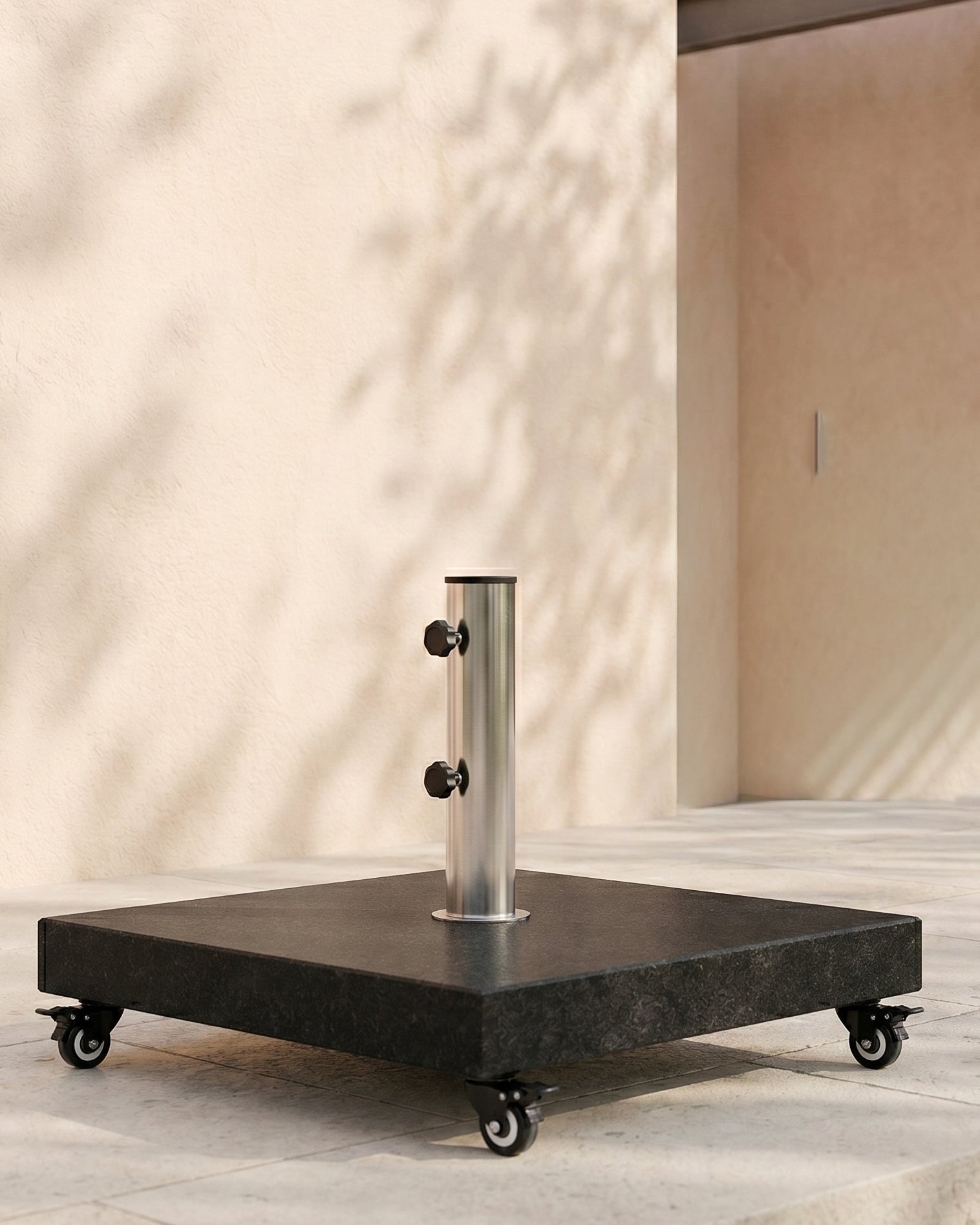 Parasol Base Voet 60KG Granite with 04 Wheels - Acacia Garden Center