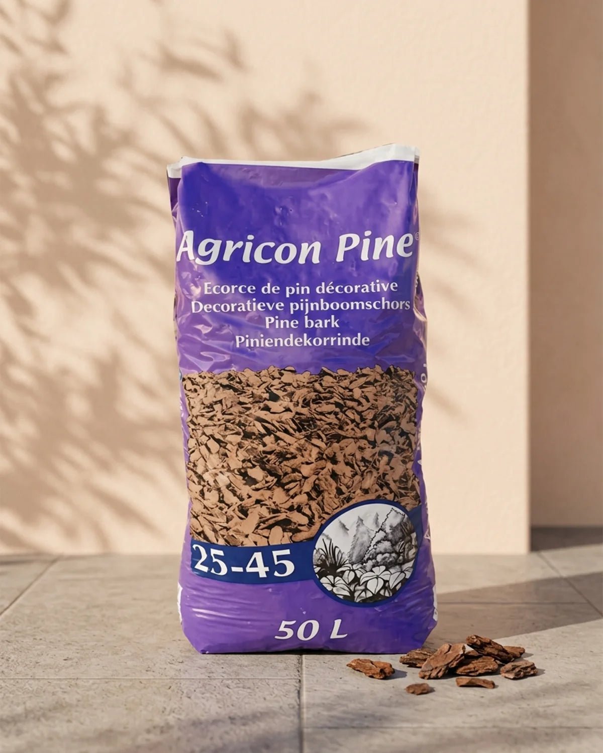 Pine Bark Mulch, Brown Color, Europe - Acacia Garden Center
