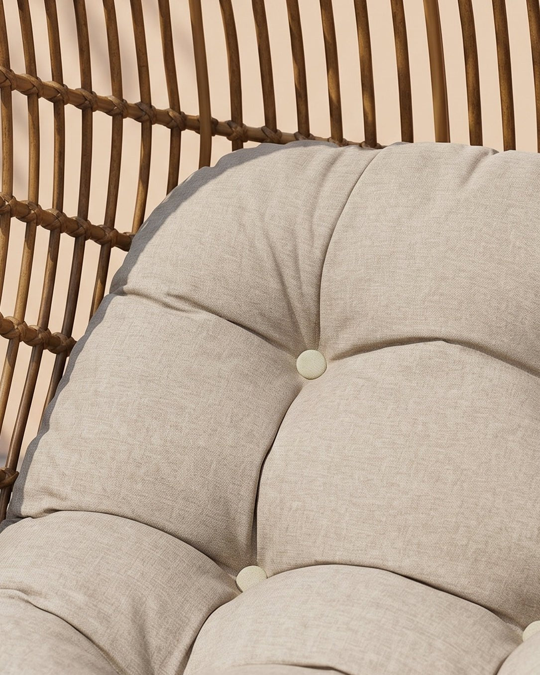 Poly Bamboo Swing Chair | Hanging Egg Pod with Stand - Acacia Garden Center