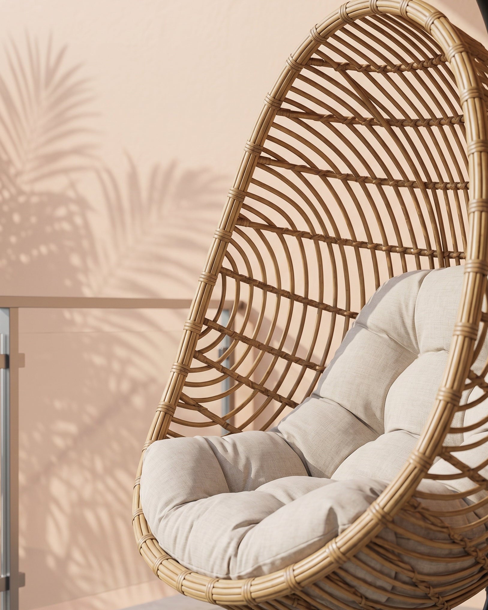 Poly Bamboo Swing Chair | Hanging Egg Pod with Stand - Acacia Garden Center