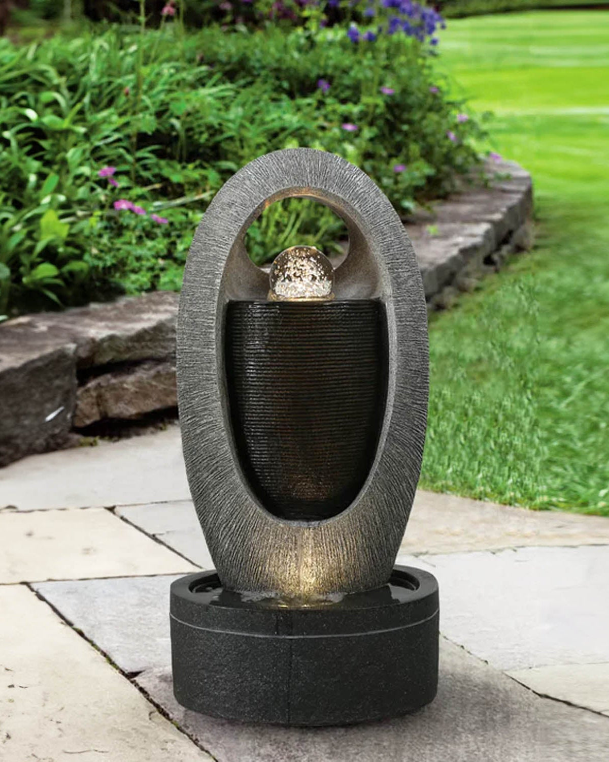 Polyresin Water Fountain (DW197023) | Sculptural Design, 40 × 29 × 81 cm - Acacia Garden Center
