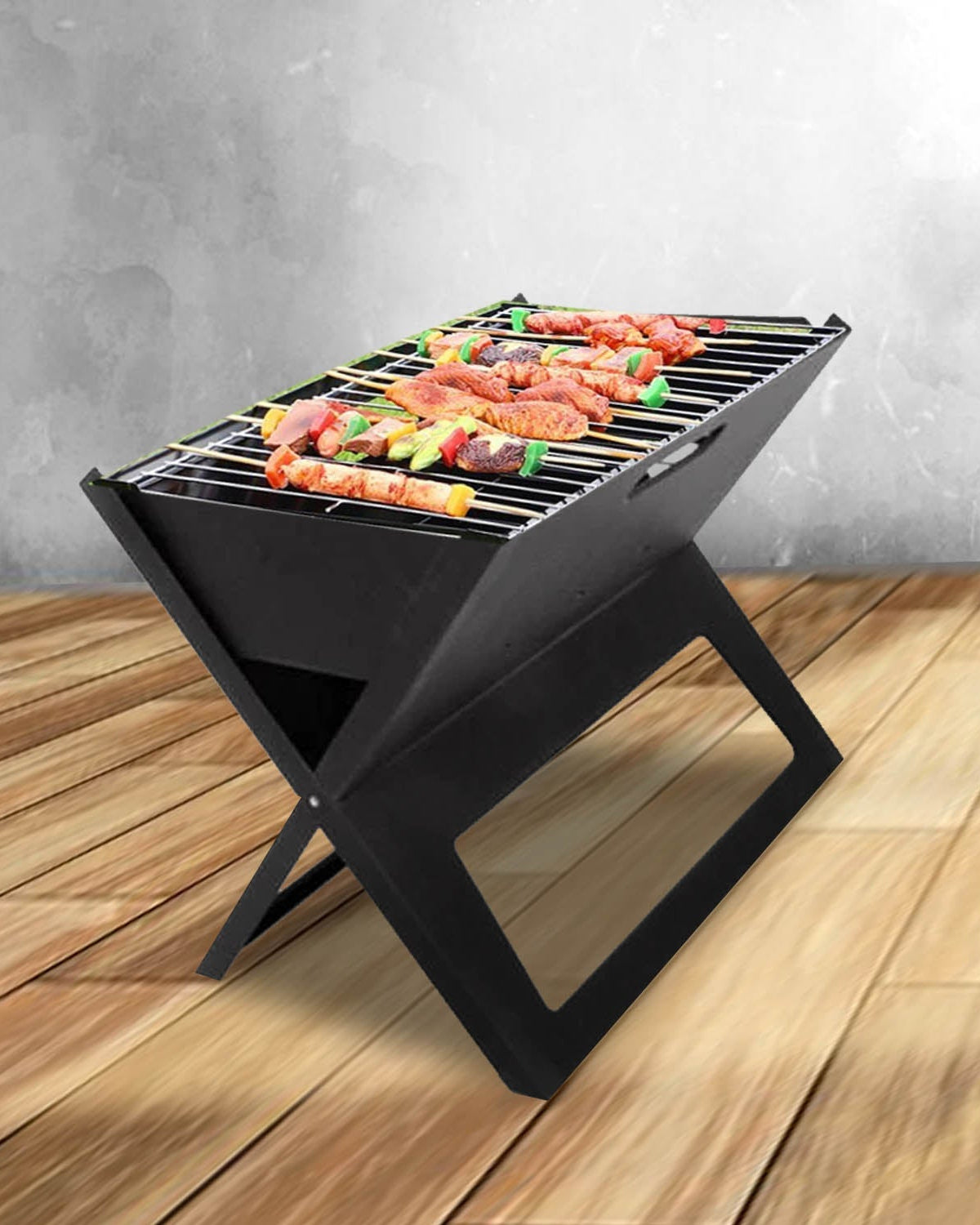 Portable Notebook BBQ Grill | Foldable, Compact - Acacia Garden Center