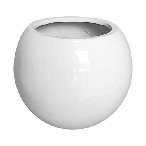 Fiberglass Pot HP1091 Shiny White