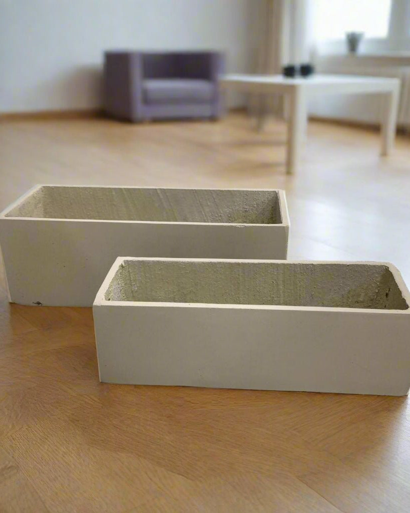 Rectangular Pot Fiberclay | R1002 - Acacia Garden Center