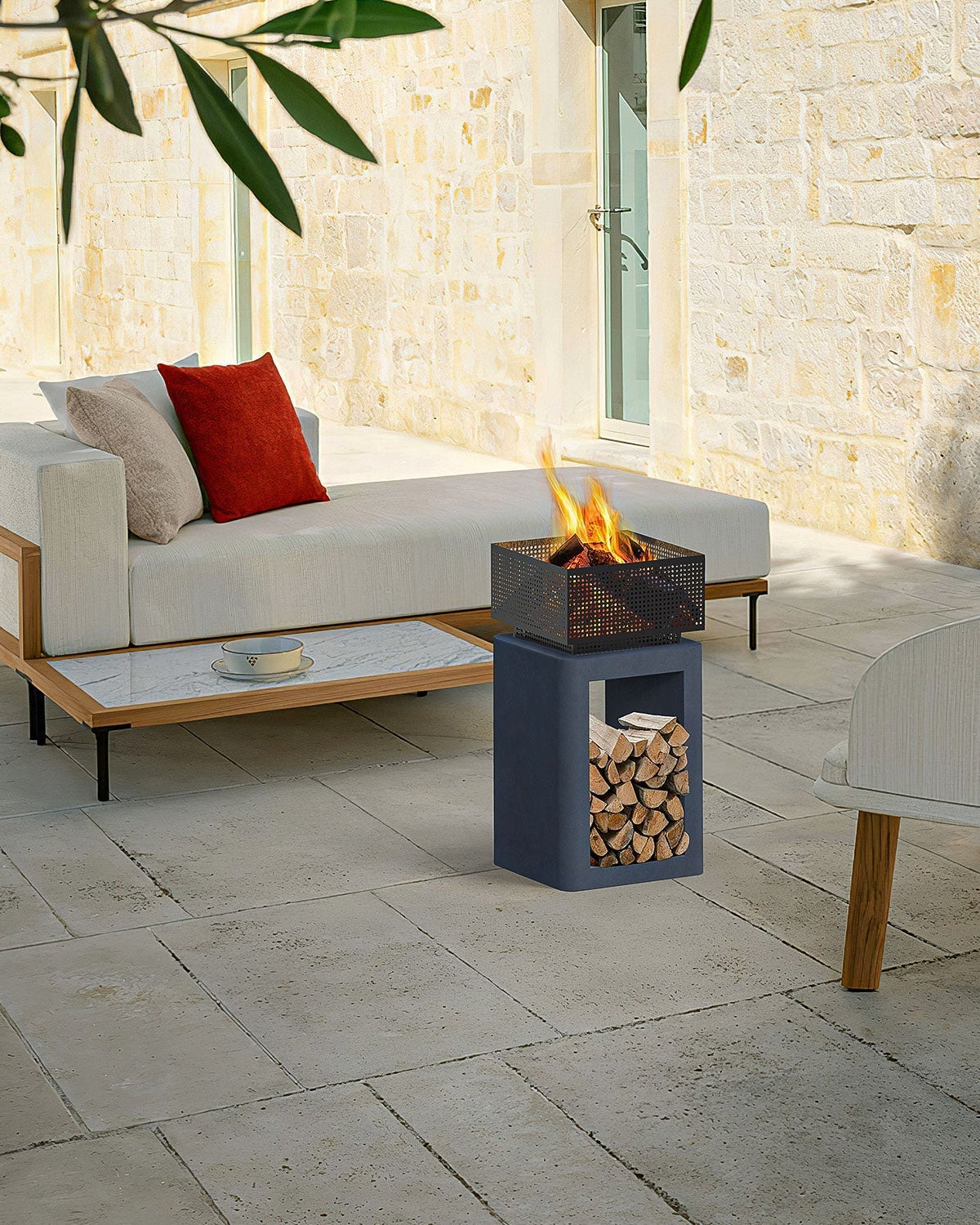 Ronglin Fire Pit GRC Wood Burner 35x50cm - Acacia Garden Center
