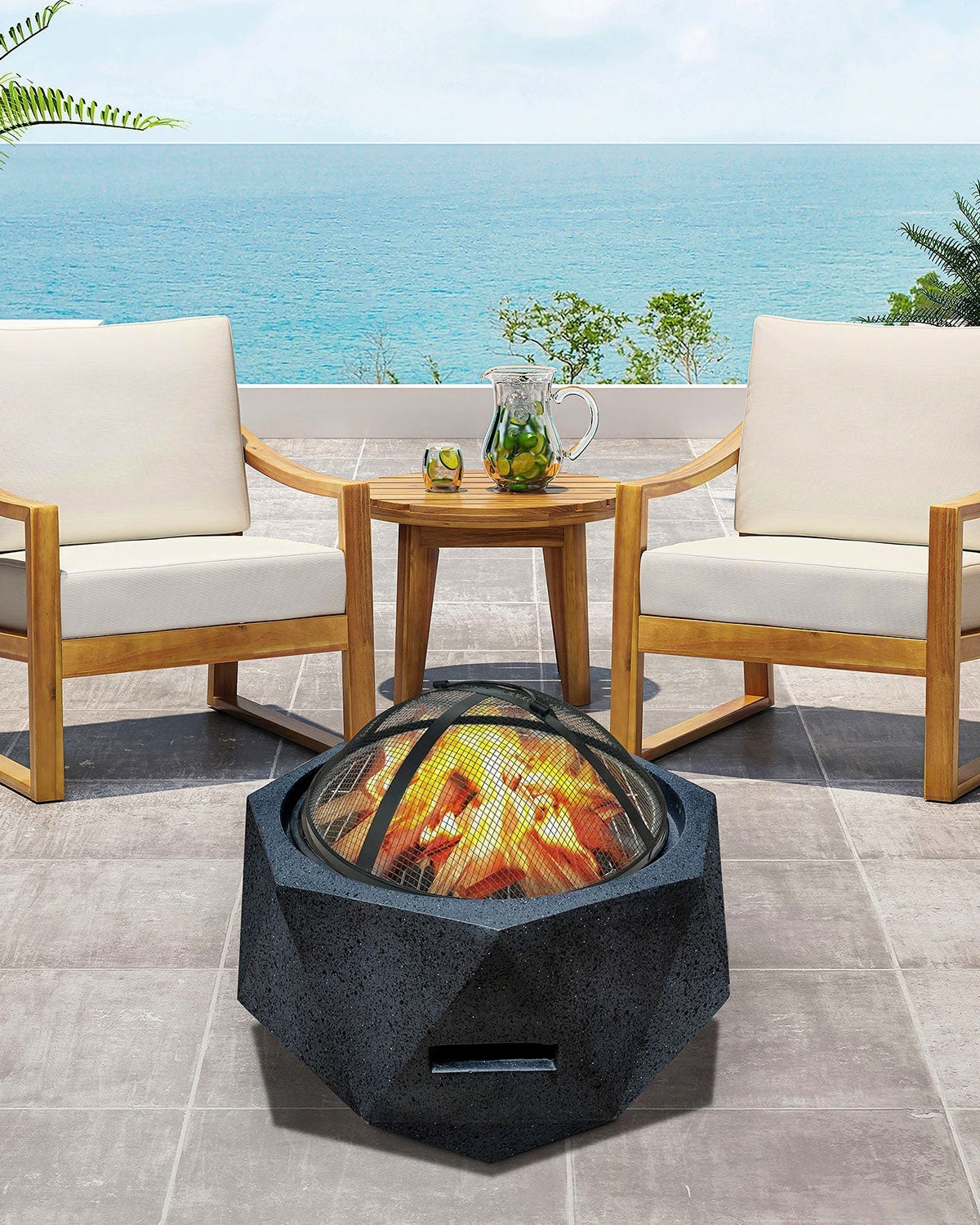 Ronglin Fire Pit GRC Wood Burner 64x43cm - Acacia Garden Center