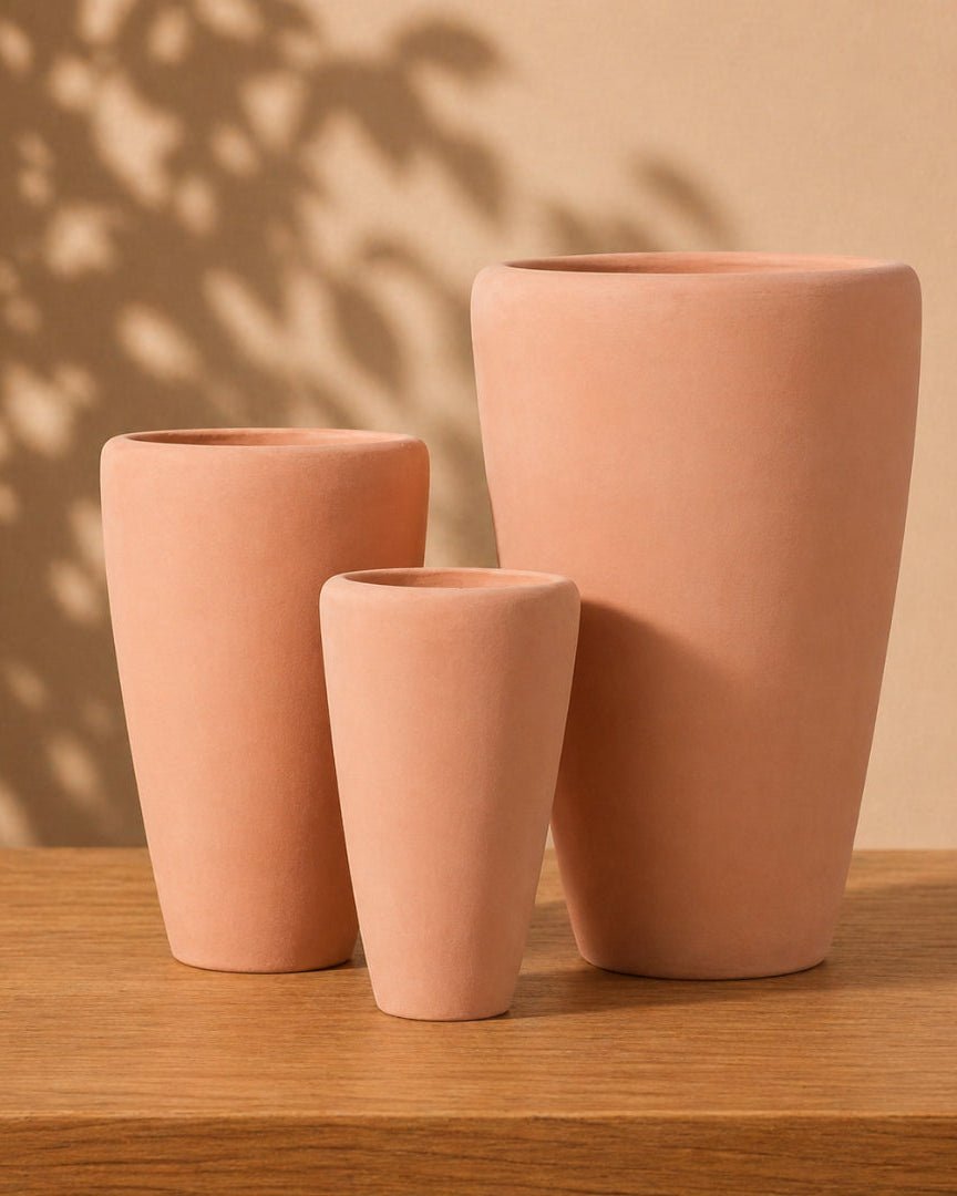 Round Vase (Degrea) | Classic Antique Terracotta, Dia. 32–54 cm - Acacia Garden Center