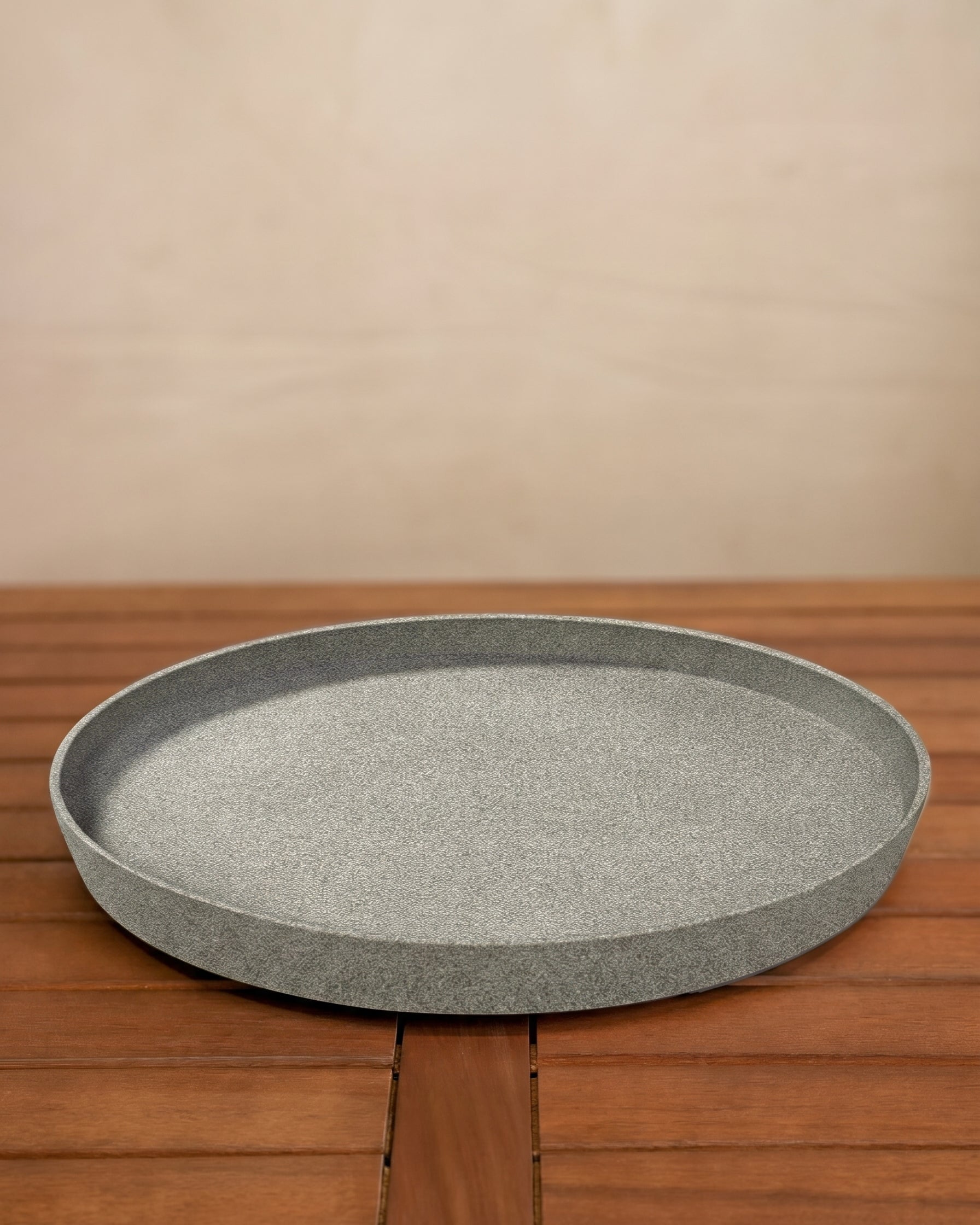 Saucer Tall Egg Pot | Natural Concrete (Dark Grey) - Acacia Garden Center