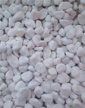 Snow White Pebbles | 20 Kg - Vietnam - Acacia Garden Center